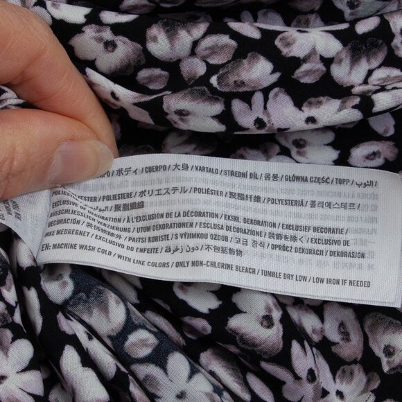 Abercrombie & Fitch Womens Floral Twist High Slit Midi Skirt Size L Dainty Fairy - Picture 6 of 8